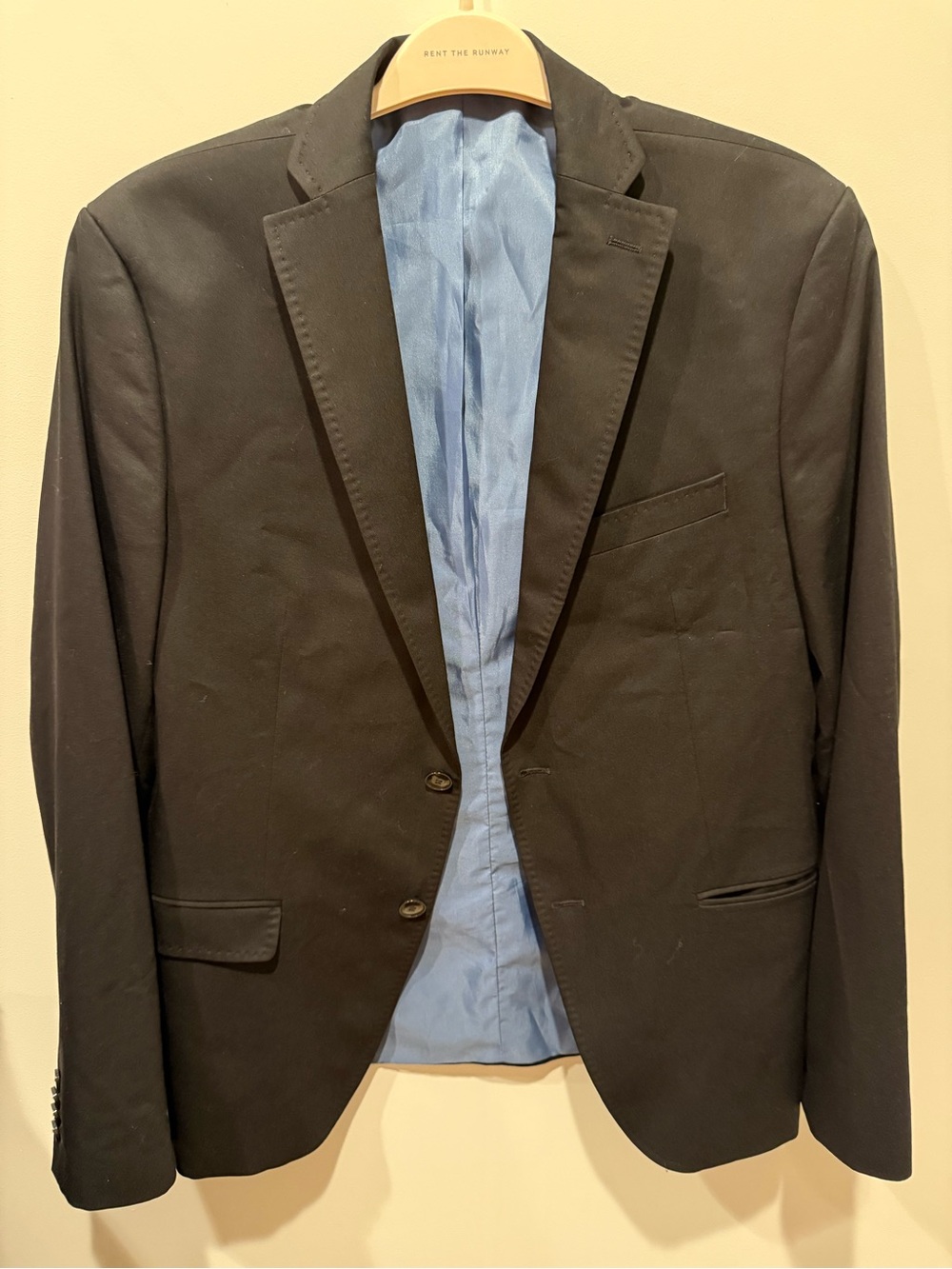 Zara Black Blazer with Light Blue Lining